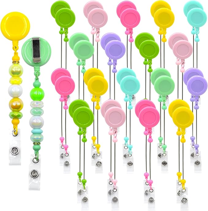 60pcs Candy Beadable Badge Reels Making Kits by Unknown