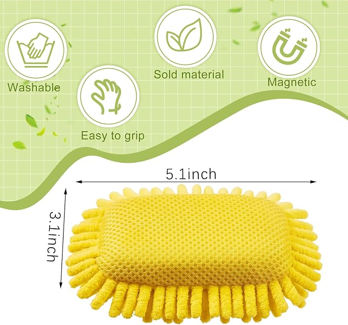 Zonon 8 Pieces Dry Erase Eraser Microfiber Shag Washable Whiteboard Eraser - Image 3