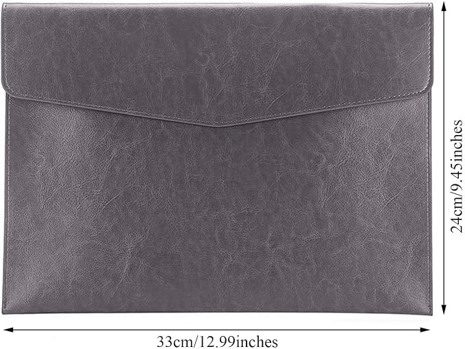 PU Leather A4 File Folder Document Holder Envelope Folder Case - Image 2