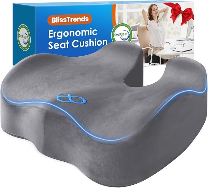 BlissTrends Seat Cushion, 5.2in Thick Memory Foam Cushions by BlissTrends