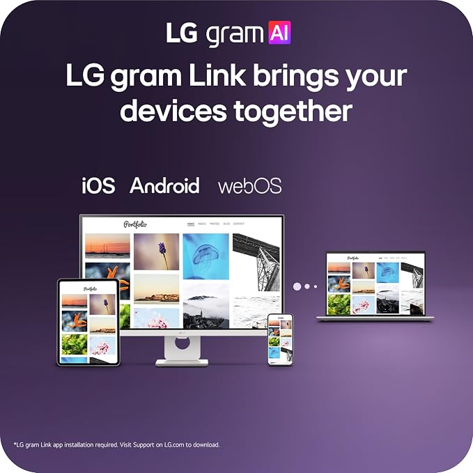 LG gram 15-inch Thin and Lightweight Dual AI Touchscreen Laptop Computer - Image 17