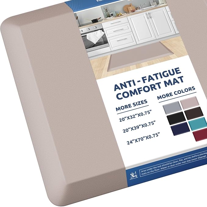 KitchenClouds Kitchen Mat Cushioned Anti Fatigue Rug 20"x32" Water Resistant by KitchenClouds