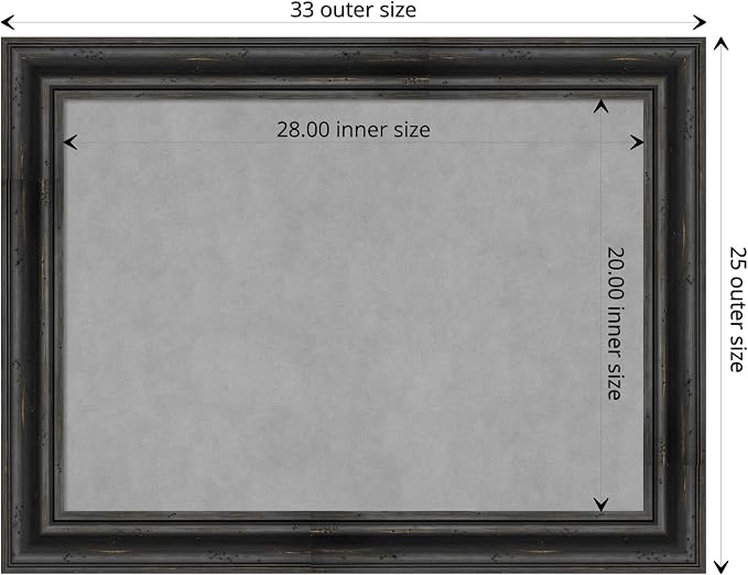 Amanti Art Black Framed Magnetic Board 25x33 Medium Vision Board - Image 4
