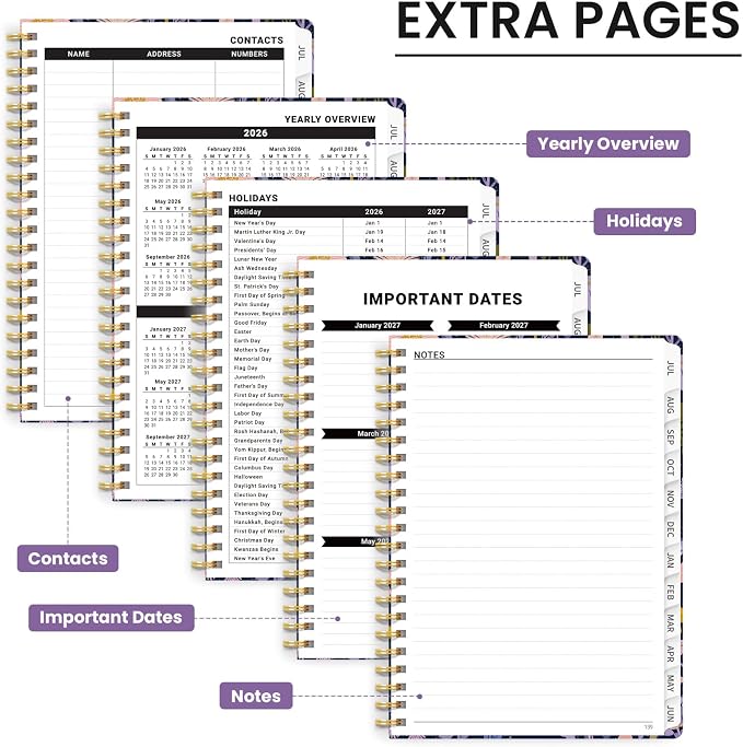 Planner 2026-2027, Hardcover Monthly and Weekly Academic Planner July 2026 - Image 5