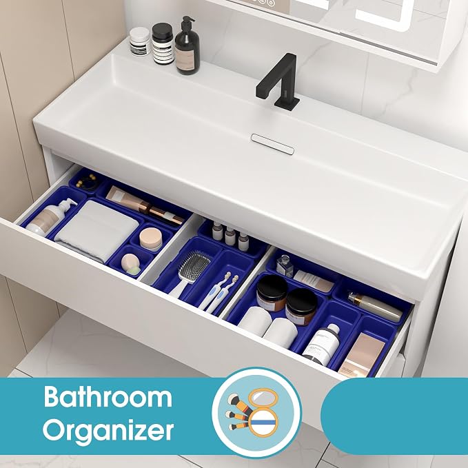 33 PCS Drawer Organizer Set, 4 Size Makeup Drawer Divider Organizer - Image 7