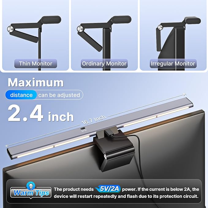 Syrinx 16.7" Computer Monitor Light Bar - Image 8