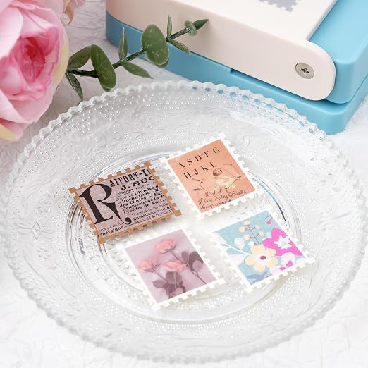 2 Pcs Stamp Punch, 1 Inch Square Hole Punch & 1 Inch Square Postage Stamps - Image 6