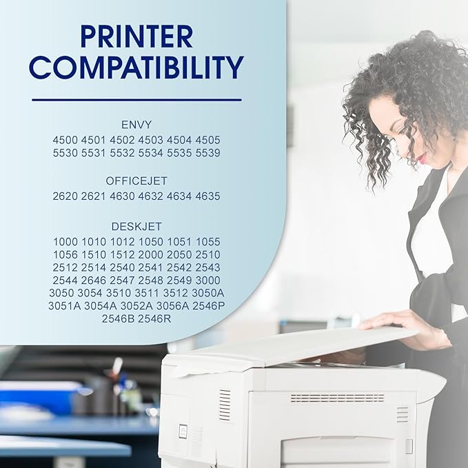 61XL 61 Ink Cartridge Combo Pack Compatible for HP Ink 61 Works with Envy 4500 4501 4630 5530 Deskjet 1000 1010 2540 Officejet 4630 4635 Printer (1 Black, 1 Color) 2-Pack-DeskLoop Office