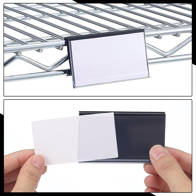 Kathfly 2 Pcs Wire Shelf Label Holders Compatible - Image 6