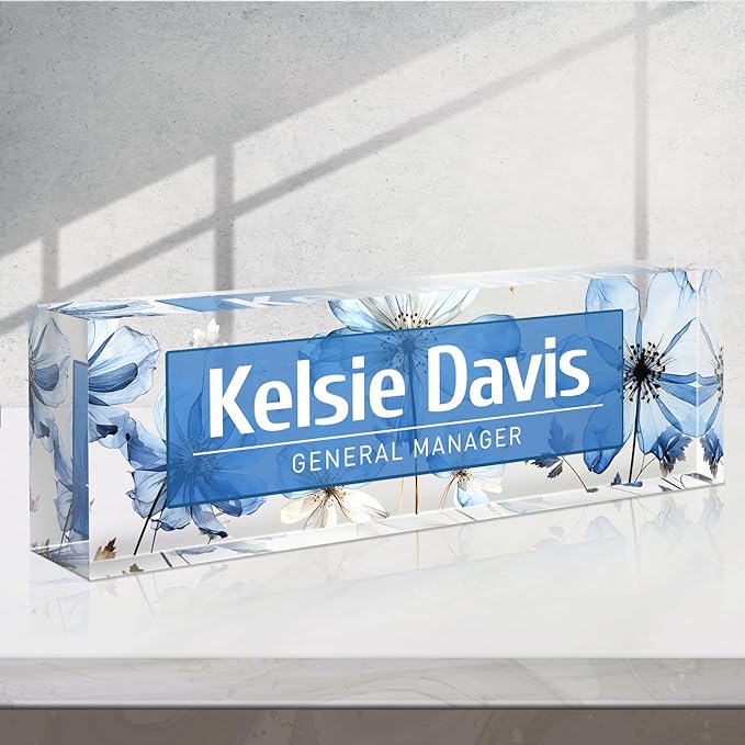 Custom Name Plate for Desk by Gowelly