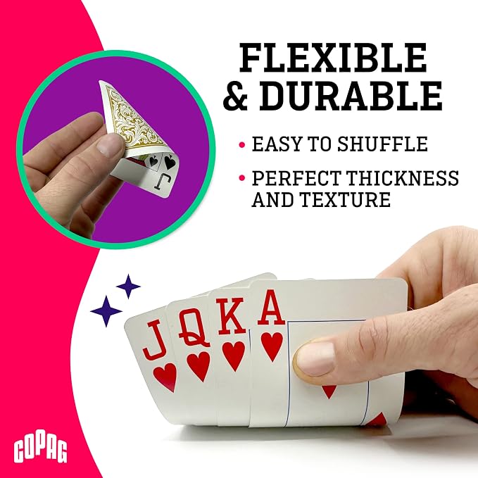 Copag Elite 100% Plastic Playing Cards, Poker Size Jumbo Index Single Deck - Image 3