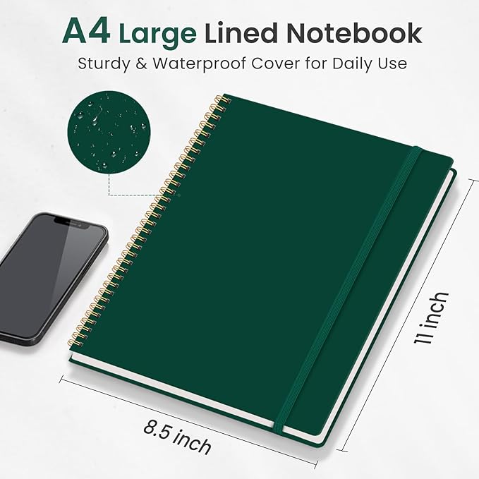Taja Spiral Lined Notebook, 8.5"x11" Notebooks - Image 5