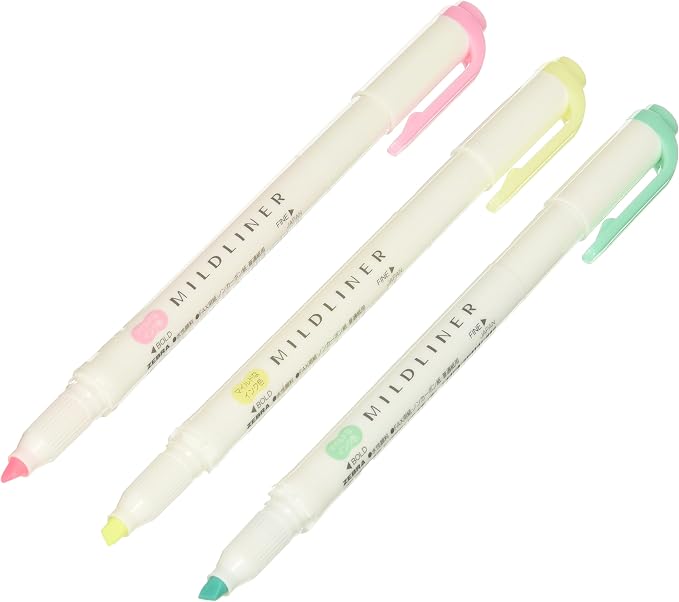 Zebra Highlighter Mild Liner, 3 Color Set - Image 2