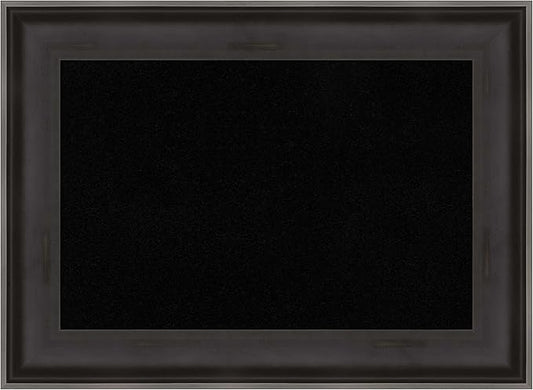 Amanti Art Black Cork Board for Wall, 16x22 Vision Board with Black Wood Frame, Small Corkboard Office Decor for Home Organization, Casual Corkboard Pinboard to Display Items for Home Organization in-DeskLoop Office