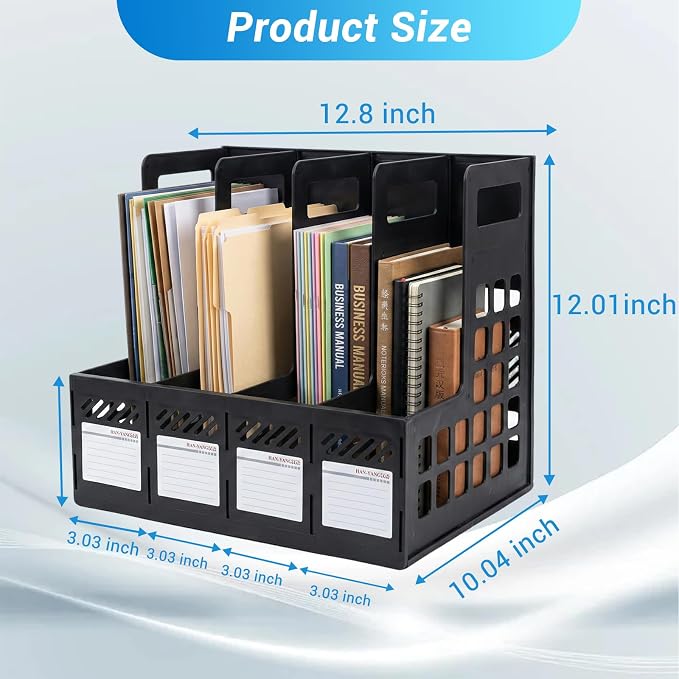 Ysenchan Plastic Magazine File Holder, Desk Organizer File Folder - Image 2