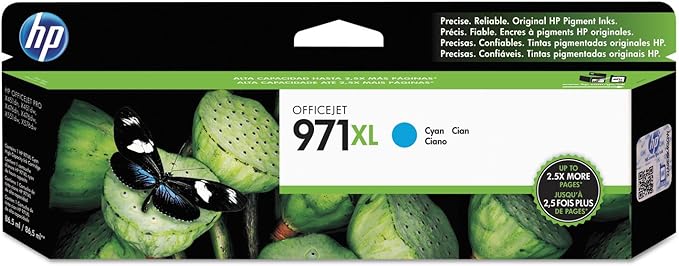 HP 971X | PageWide Cartridge High Yield | Cyan | Works with HP OfficeJet Pro X451, X476, X551, X576 | CN626AM-DeskLoop Office