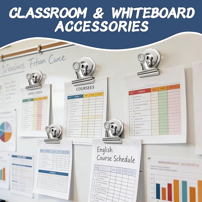 VNDUEEY 20 Pack Silver Magnetic Clips - Image 5