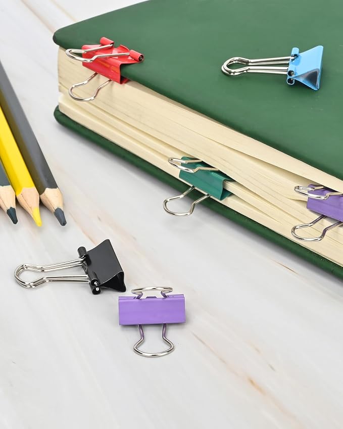 Binder Clips, 50 Pack, 0.75 in Small Paper Clips - Image 4