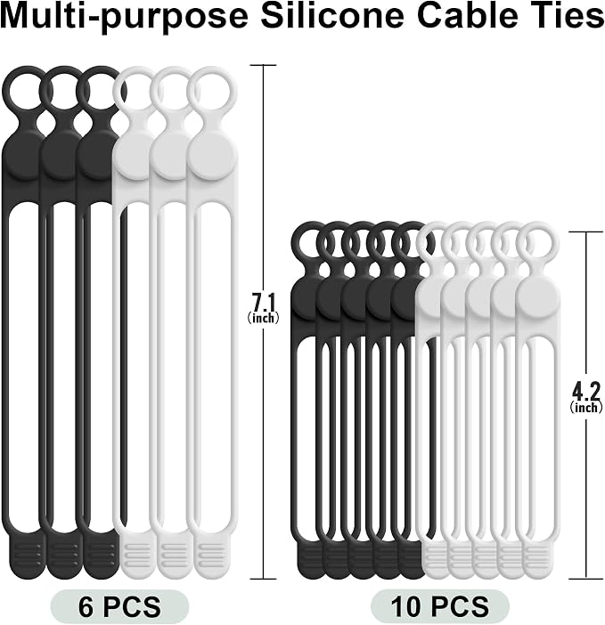 Silicone Cable Ties Cord Organizer Cable Management - Image 6