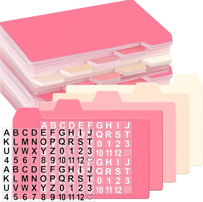 Harloon 50 Pack 3 x 5 Inch Index Card Dividers by Muasung