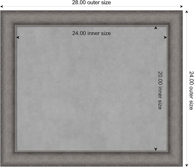 Amanti Art Grey Framed Magnetic Board 24x28 Medium Vision Board - Image 4