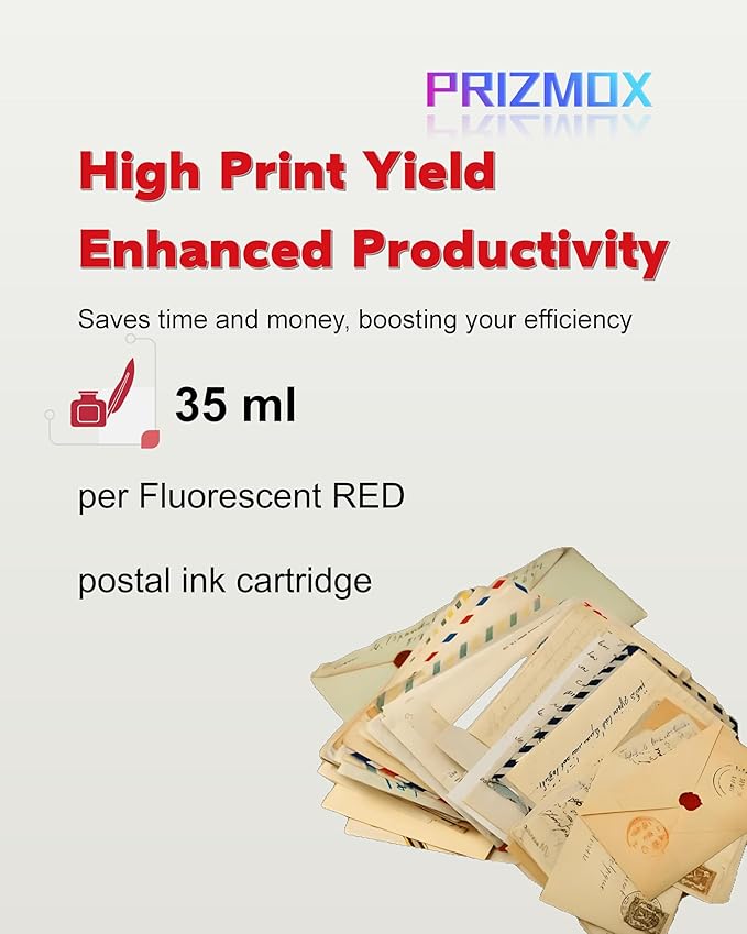 2-Pack SL-798-0 Red Ink Cartridge Replacement for Pitney Bowes 798-0 Fluorescent Red Ink Cartridge for Postage Meters for Sendpro C200, C300 and C400-DeskLoop Office