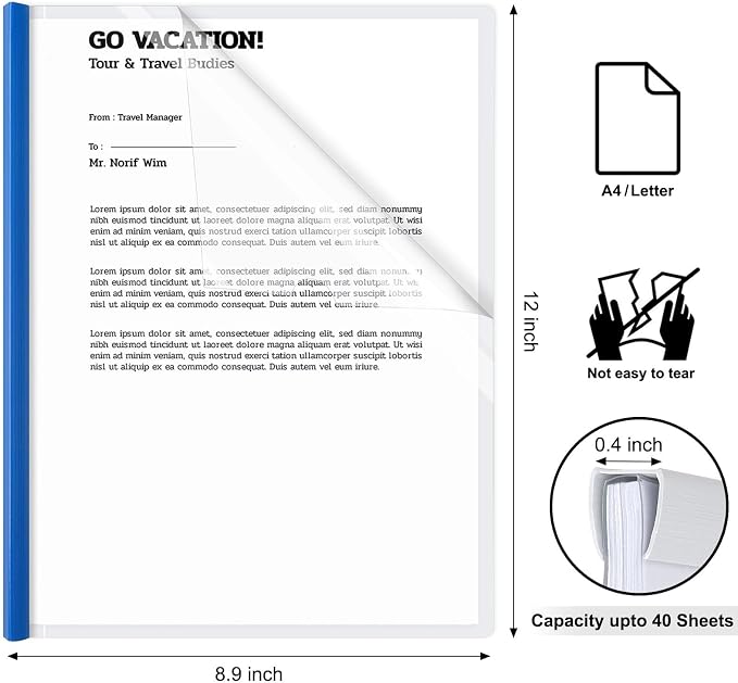 JOERSH 10Pcs Clear Report Covers - Image 2