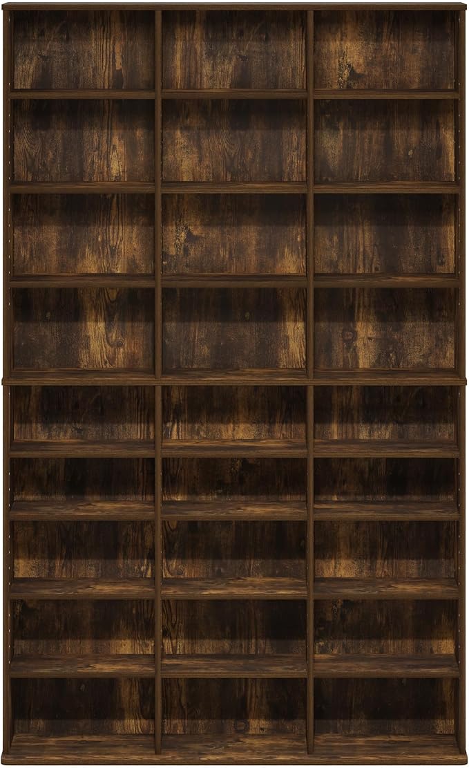 Furinno Jaya DVD Shelf, 24-Shelf Wide CD Rack, Media Shelf - Image 6