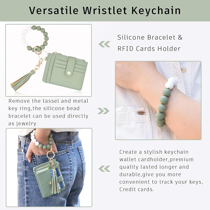BAOSIWA Silicone Bracelet Keychain Wallet - Image 5