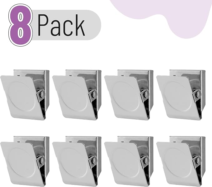Mr. Pen- Magnetic Clips, 8 Pack, 1.2 Inch, Metal Clips | Refrigerator Magnets - Image 2