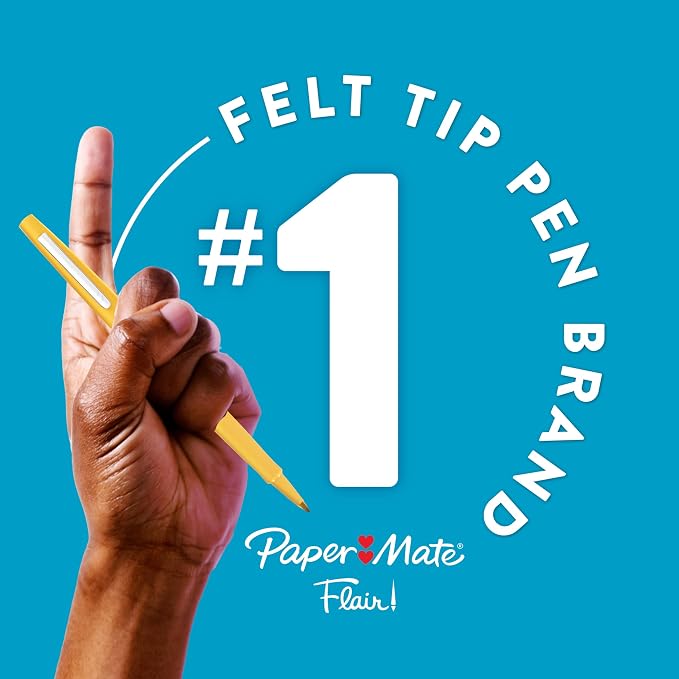 Paper Mate Flair Felt Tip Pens, Medium Point, Journaling, Desk Supplies - Image 5