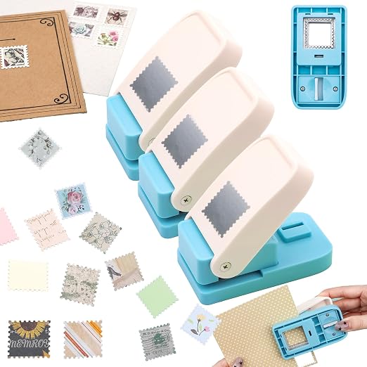 BAOFALI 3Pcs/Set Stamp Puncher 1inch Square Postage Stamp Punch |Stamp Hole by BAOFALI