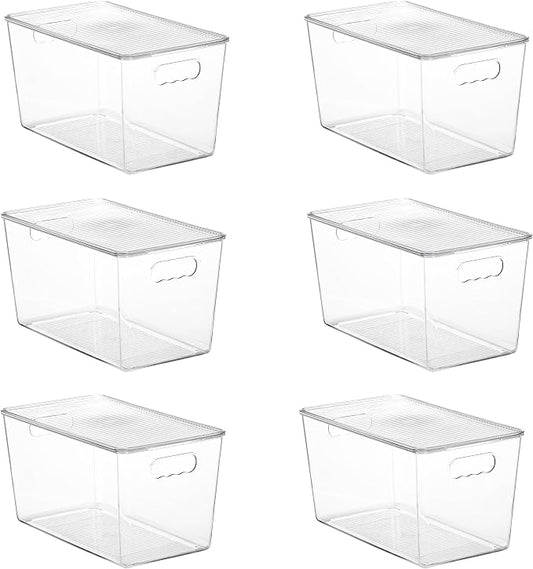 Vtopmart 6 Pack Clear Stackable Storage Bins by Vtopmart