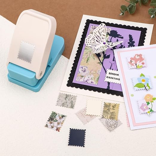 3 Pcs Stamp Punch, 1 Inch Square Punch, 1X0.8 Inch Rectangle Postage Stamp - Image 4