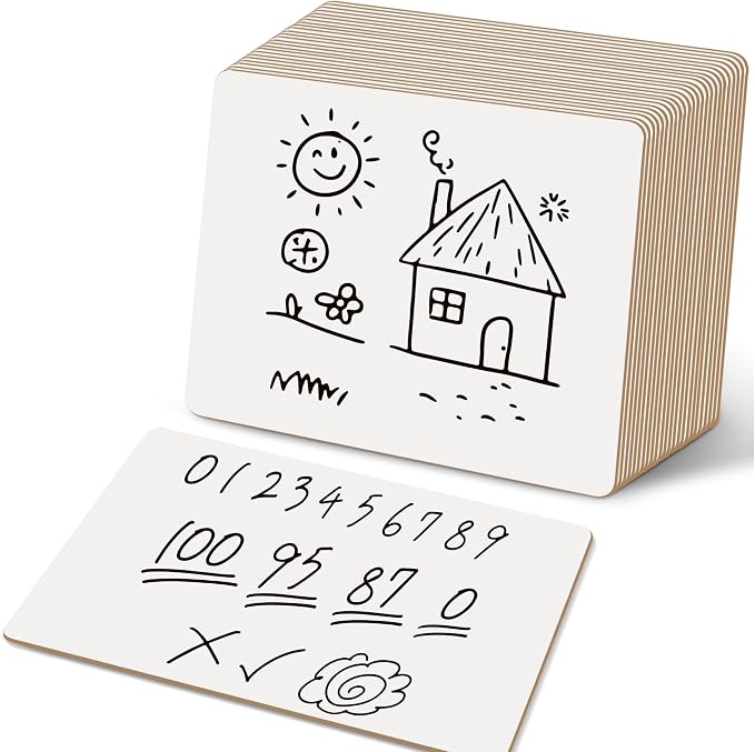 Dry Erase Boards, 24 Pack 9 x 12 Inch Mini Portable Practice White Boards by Unknown