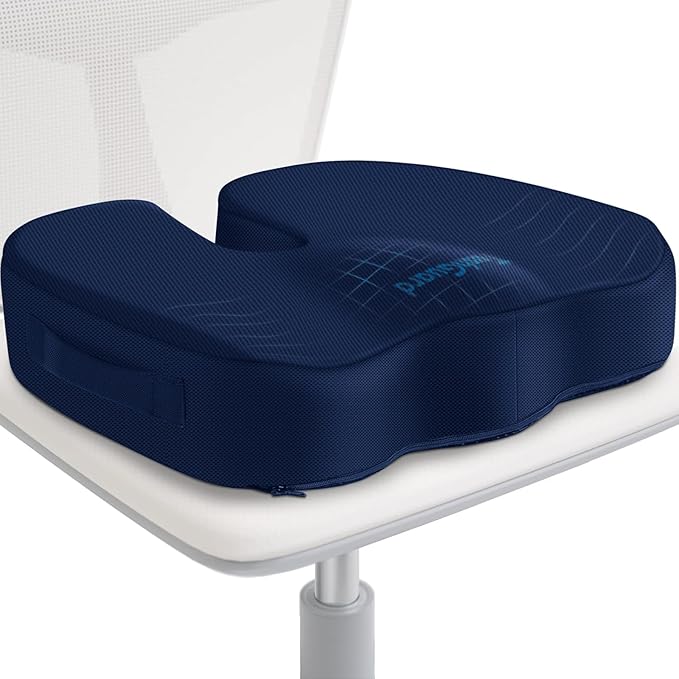 TushGuard Seat Cushion for Office Chair Memory Foam Non-Slip Desk Seat Cushion by TushGuardSeatCushonsPillows