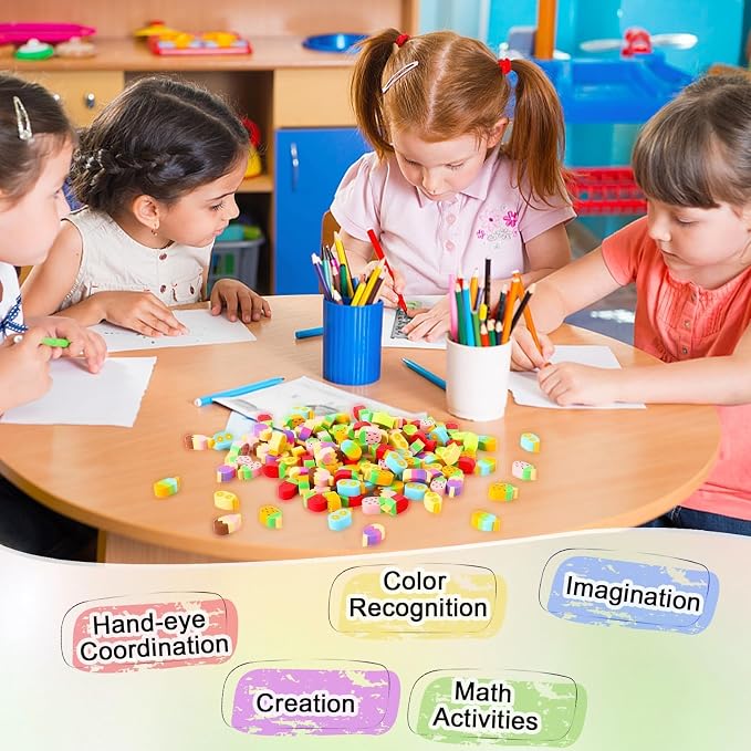 JUNEBRUSHS 150Pcs Ice Cream Mini Erasers - Image 4