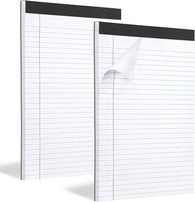 2 Pack Legal Pads Refills Note Pads, Writing Pads 8.5 x 11 Inches, Memo Pads by WINKIO