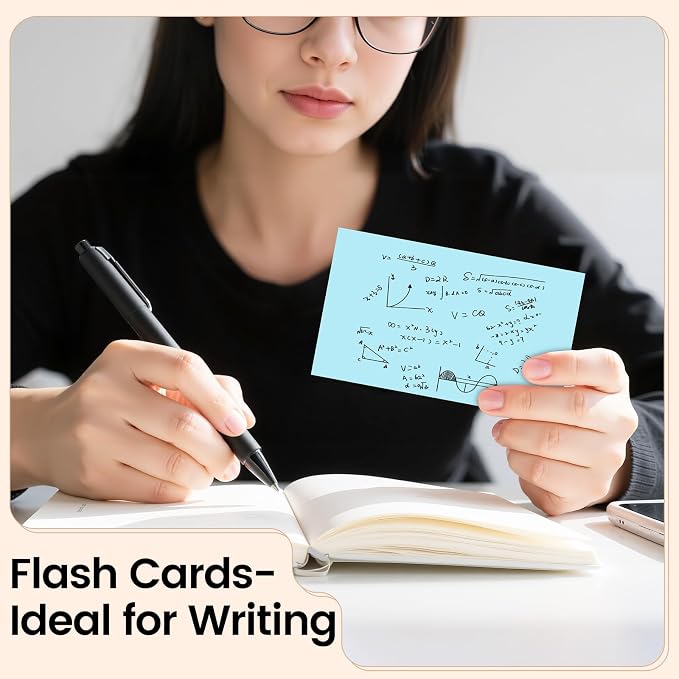 Index Cards 3x5 Inch, Flash Cards, Blank Blue Note Cards Paper - Image 8