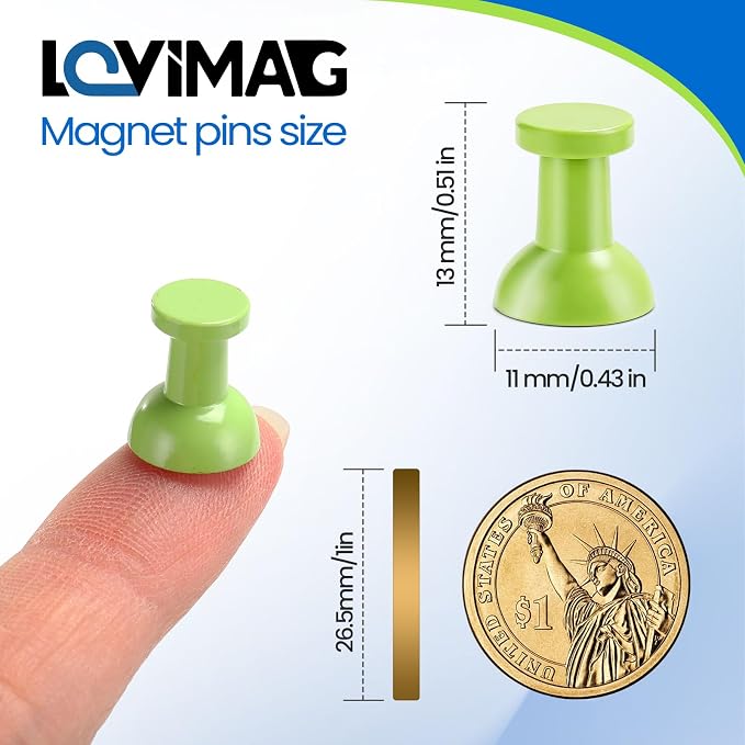 LOVIMAG Fridge Magnets 20Pcs Refrigerator Whiteboard Small Strong Magnet - Image 2