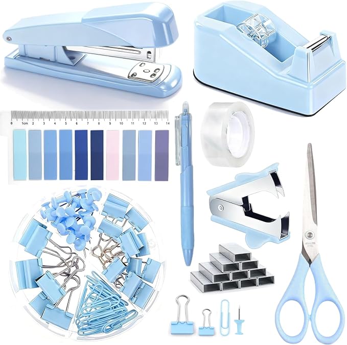 Office Supplies, Stapler and Tape Dispenser Set by musejoy