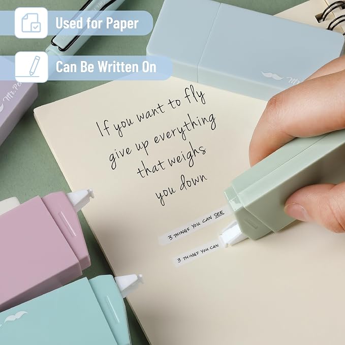 Mr. Pen- Aesthetic Correction Tape, 0.2" x 236", Pastel Colors | Cute - Image 6