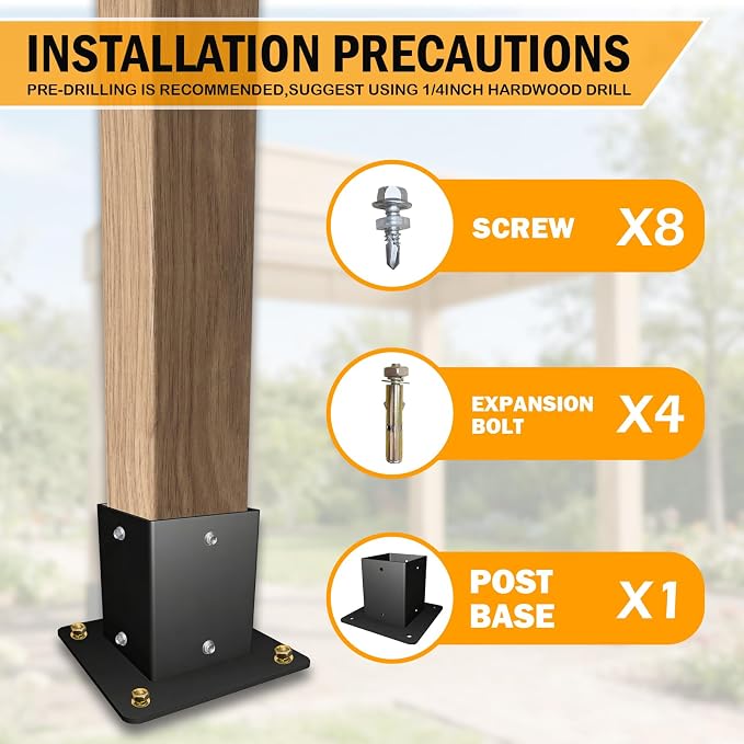 2" x 2" Sign Post Square Sign Post Anchor Base | Surface Mount Base | 1 Pack - Image 4