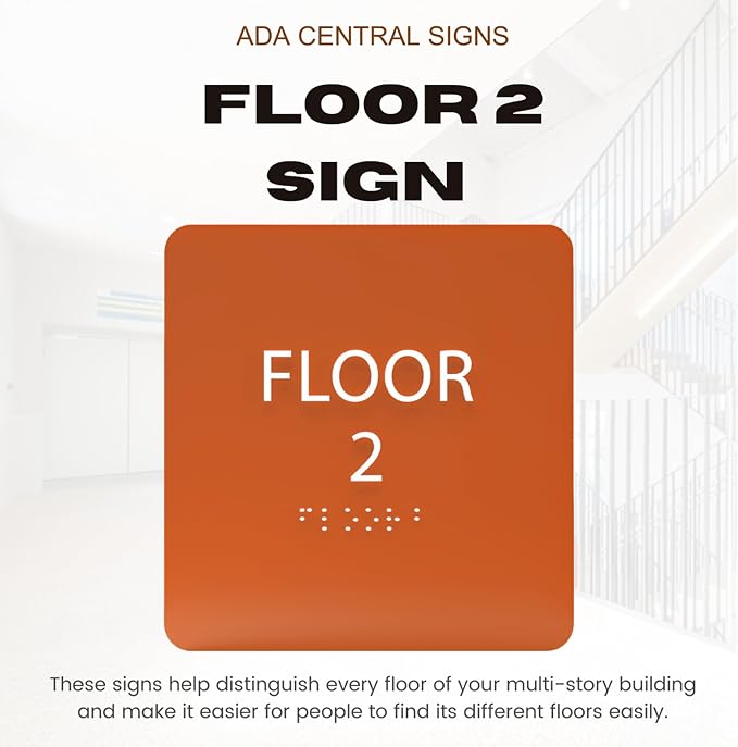 Cold Blue ADA Floor 2 Sign - Image 6