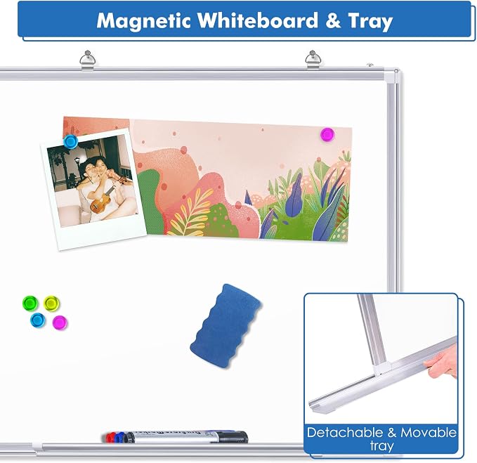 White Board Dry Erase, 36 x 24 inch Magnetic Dry Erase Board Whiteboard - Image 4