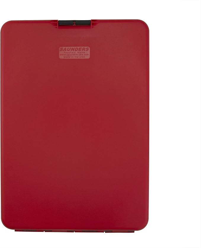 Saunders SlimMate Plastic Storage Clipboard Letter Size Red, Assembled in USA - Image 3