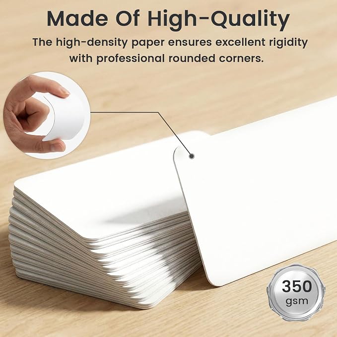 Koogel 600PCS White Blank Business Cards, 2.2 x 3.5 Inch, Small Blank Paper - Image 3