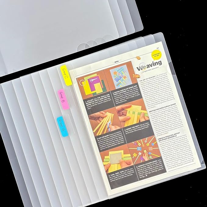 200 Pack Document Clear Plastic Folder Copy Safe Project Pocket L-Type US - Image 3