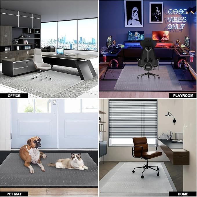 Office Chair Mat for Carpet Floors, Desk Mats 47"X59" for Rolling Desk on Low - Image 6