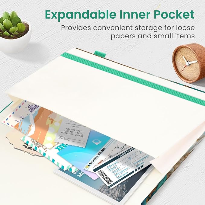 Taja Pretty Lined Journal for Women, Aesthetic Cute Hardcover Leather Journal - Image 5